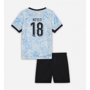 Portugal Ruben Neves #18 Replika Babytøj Udebanesæt Børn EM 2024 Kortærmet (+ Korte bukser)